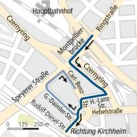 Umleitungsplan für Linksabbieger auf Montpellierbrücke. (Quelle: Peh & Schefcik) Umleitungsplan für Linksabbieger auf Montpellierbrücke. (Quelle: Peh & Schefcik)