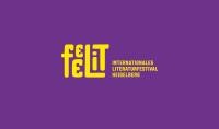 International Literature Festival Heidelberg feeLit (Graphic: City of Heidelberg) Purple poster with yellow lettering feeLit