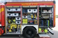 Die umfangreiche Beladung ist leicht zugänglich (Foto: Feuerwehr Heidelberg)