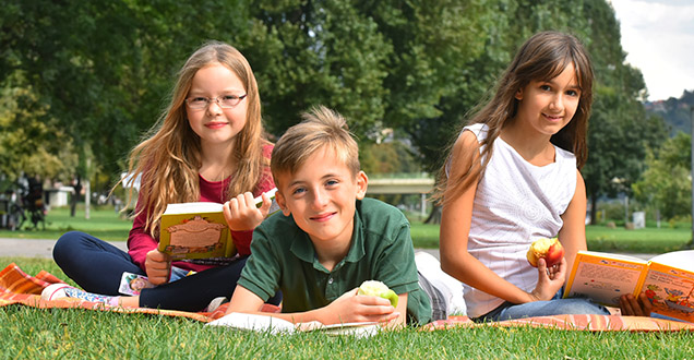 Kids at the "Neckarwiese" in Heidelberg. (Photo: Dorn)